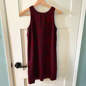 Y2K Staring at Stars Red and Black Gothic Mod Racerback Mini Shift Dress XS